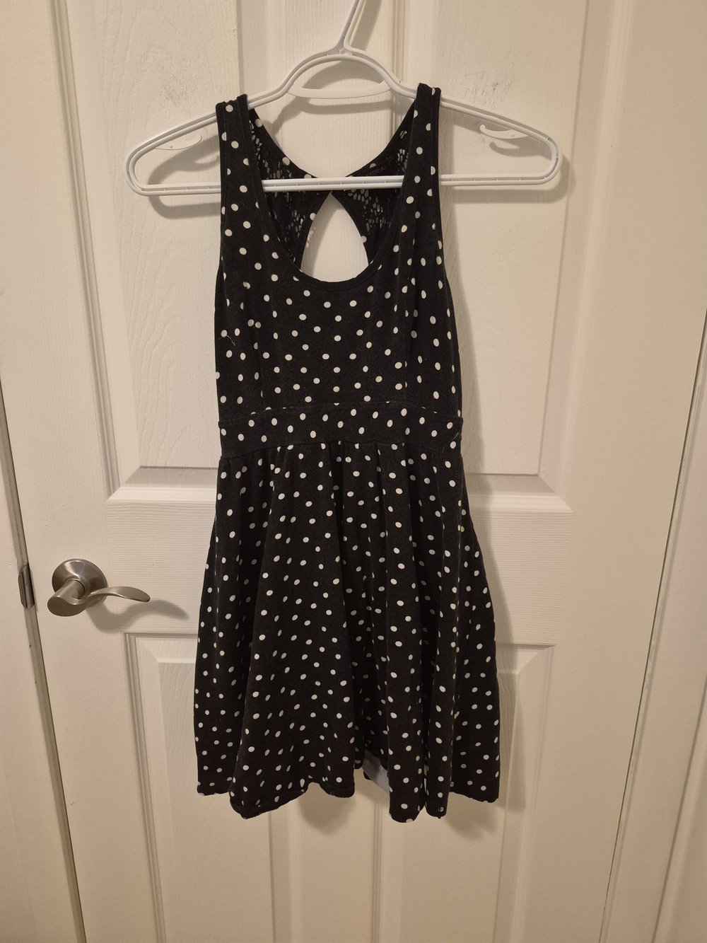 Material Girl Black Polka Dot Tank Dress